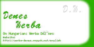 denes werba business card